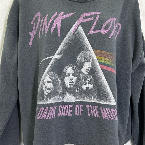 Pink Floyd - The Dark Side Of The Moon Pink Floyd Graphic Crop Sweatshirt Large - Picture 7 of 10